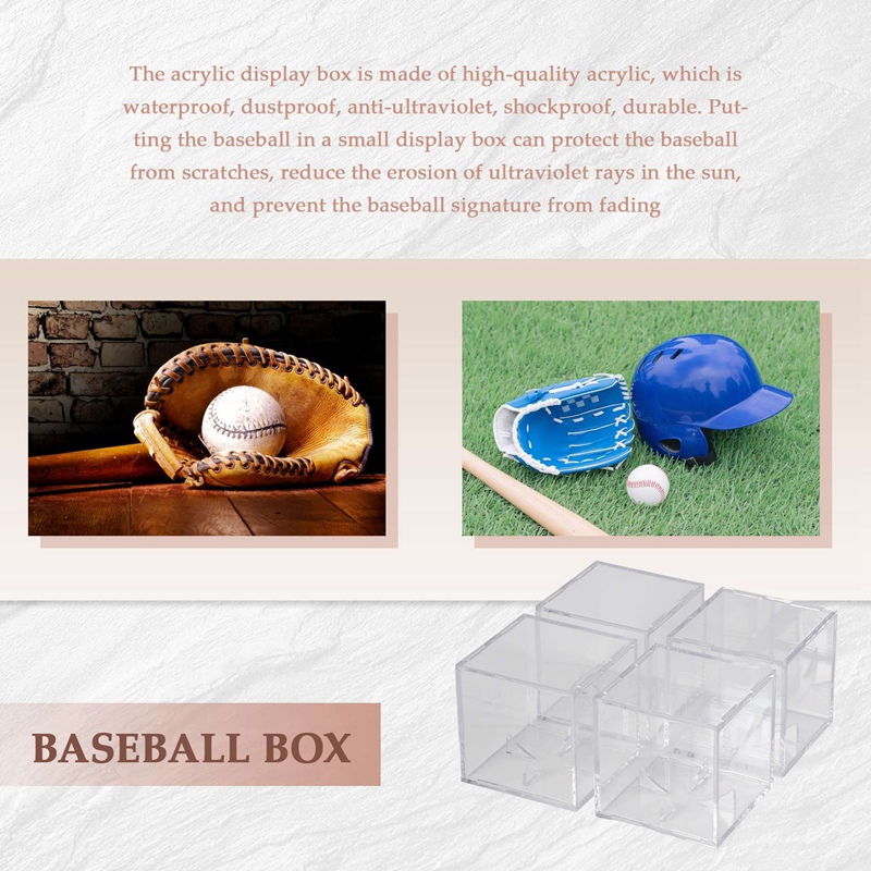 4Pcs Baseball Display Case,UV  - огляд і ціна Display Case Acrylic