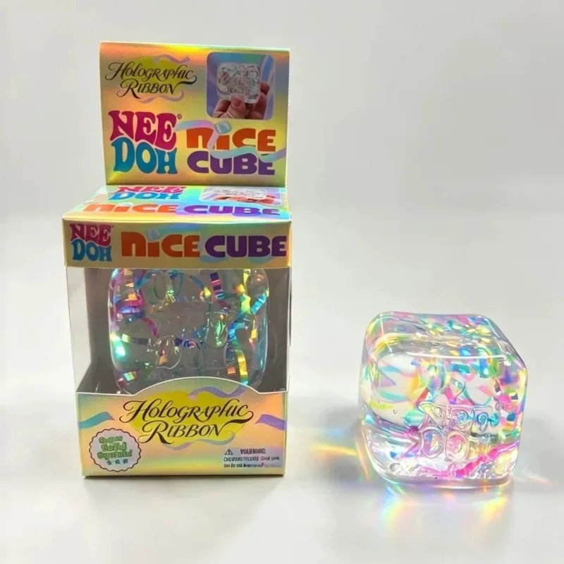 NeeDoh Holographic Ribbon Nice - огляд і ціна Fidget Cube Original
